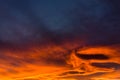 Stormy Winter Sunset Sky Royalty Free Stock Photo