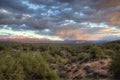 Winter Sunset, Sonoran Desert Royalty Free Stock Photo