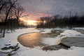 Sunset on Prairie Creek Royalty Free Stock Photo