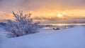 Winter Sunset at ÃÅ¾ingvellir Thingvellir National Park, Iceland