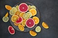 Winter Sunshine Citrus Fruit Selection Royalty Free Stock Photo