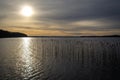 Winter sunshine over the Swedish lake