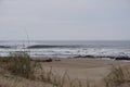 Winter surfing sessions in Punta del Este, Uruguay. Royalty Free Stock Photo