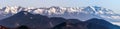 Winter Tatras mountain range panorama from Velka luka hill in Mala Fatra mountains in Slovakia Royalty Free Stock Photo