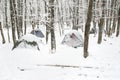 Winter tent camp
