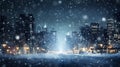 Winter theme background of city full of snow and snowfall Royalty Free Stock Photo