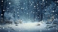 Winter theme background of forest full of snow and snowfall Royalty Free Stock Photo