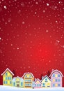 Winter theme with Christmas town image 4 Royalty Free Stock Photo