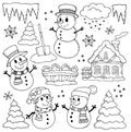 Winter theme drawings 2 Royalty Free Stock Photo