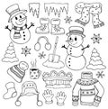 Winter theme drawings 1 Royalty Free Stock Photo