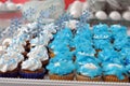 Winter Themed Party Cupcakes Royalty Free Stock Photo