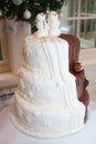 A winter themed wedding cake