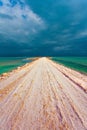 Winter thunderstorm in Dead Sea Royalty Free Stock Photo