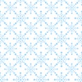 Winter tileable vector pattern geometrical snowflakes. Seamless continuous illustration geometric for holiday. Hand drawn art