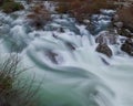 Water flows in the stream of Selca, Albania