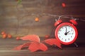 Winter time change. Fall back Royalty Free Stock Photo