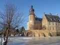 Winter time at a german castle Royalty Free Stock Photo