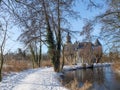 Winter time at a german castle Royalty Free Stock Photo