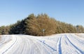 Winter time on a narrow rural highway