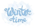 Winter time quote Royalty Free Stock Photo