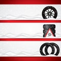 Winter tire banners