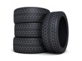 Winter tire car Royalty Free Stock Photo