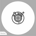 Winter tire vector icon sign symbol Royalty Free Stock Photo