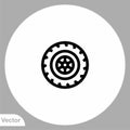 Winter tire vector icon sign symbol Royalty Free Stock Photo