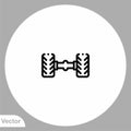 Winter tire vector icon sign symbol Royalty Free Stock Photo