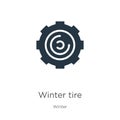 Winter tire icon vector. Trendy flat winter tire icon from winter collection isolated on white background. Vector illustration can Royalty Free Stock Photo