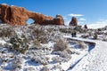 Winter traveling Arches National Park
