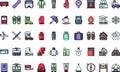 Winter travelling icons High-Quality Vector Icons Collection with Editable Stroke. Ideal for Professional and Creative Royalty Free Stock Photo