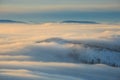 Winter trekking Beskidy mountains Rysianka