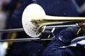 Winter trombone Royalty Free Stock Photo