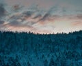 Winter twilight in Hokkaido, Japan