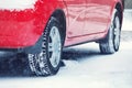 Winter tyres protective Royalty Free Stock Photo