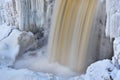 Winter, Upper Tahquamenon Falls Royalty Free Stock Photo