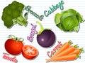 Winter Vegetables Doodle Royalty Free Stock Photo