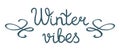 Winter vibes hand drawn lettering typography with flourishes, vector