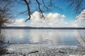 Winter view of Ammersee Bavarian lake
