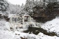 Winter View of Blackwater Falls - Appalachian Waterfall - Davis, West Virginia