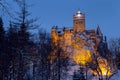 Winter view of Bran castle Royalty Free Stock Photo
