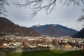 Winter view from Castelgrande at Bellinzona