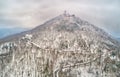 Winter view of the Chateau du Haut-Koenigsbourg in the Vosges mountains. Alsace, France Royalty Free Stock Photo