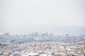 A winter view from the city of Istanbul with houses covered with snow Royalty Free Stock Photo