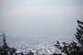 A winter view from the city of Istanbul with houses covered with snow Royalty Free Stock Photo