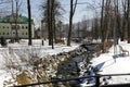 Winter view of the city park