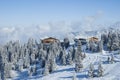Alpbach,Tyrol,Austria 02-22-2011.winter scene on the snowy mountains of Alpbach,Austria