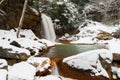 Winter View of Davis Falls - Appalachian Waterfall - Davis, West Virginia