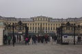 Winter view of the entrance gate of Schonbrunn Palace